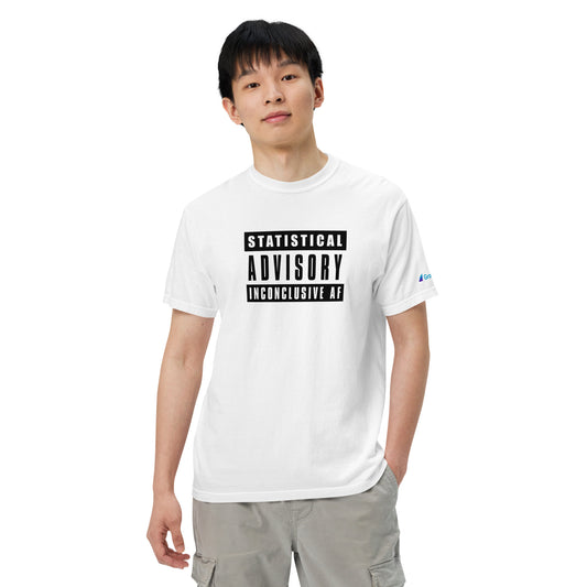 Statistical Advisory: Inconclusive AF - Unisex garment-dyed heavyweight t-shirt