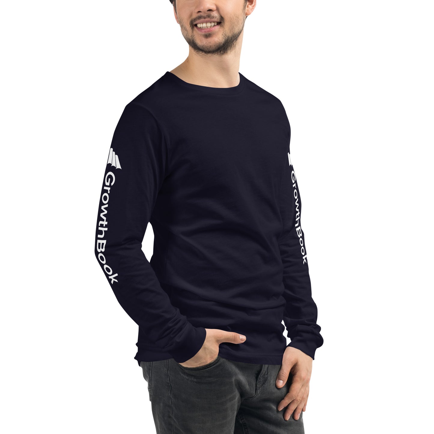 GrowthBook Logo Arms Unisex Long Sleeve Tee